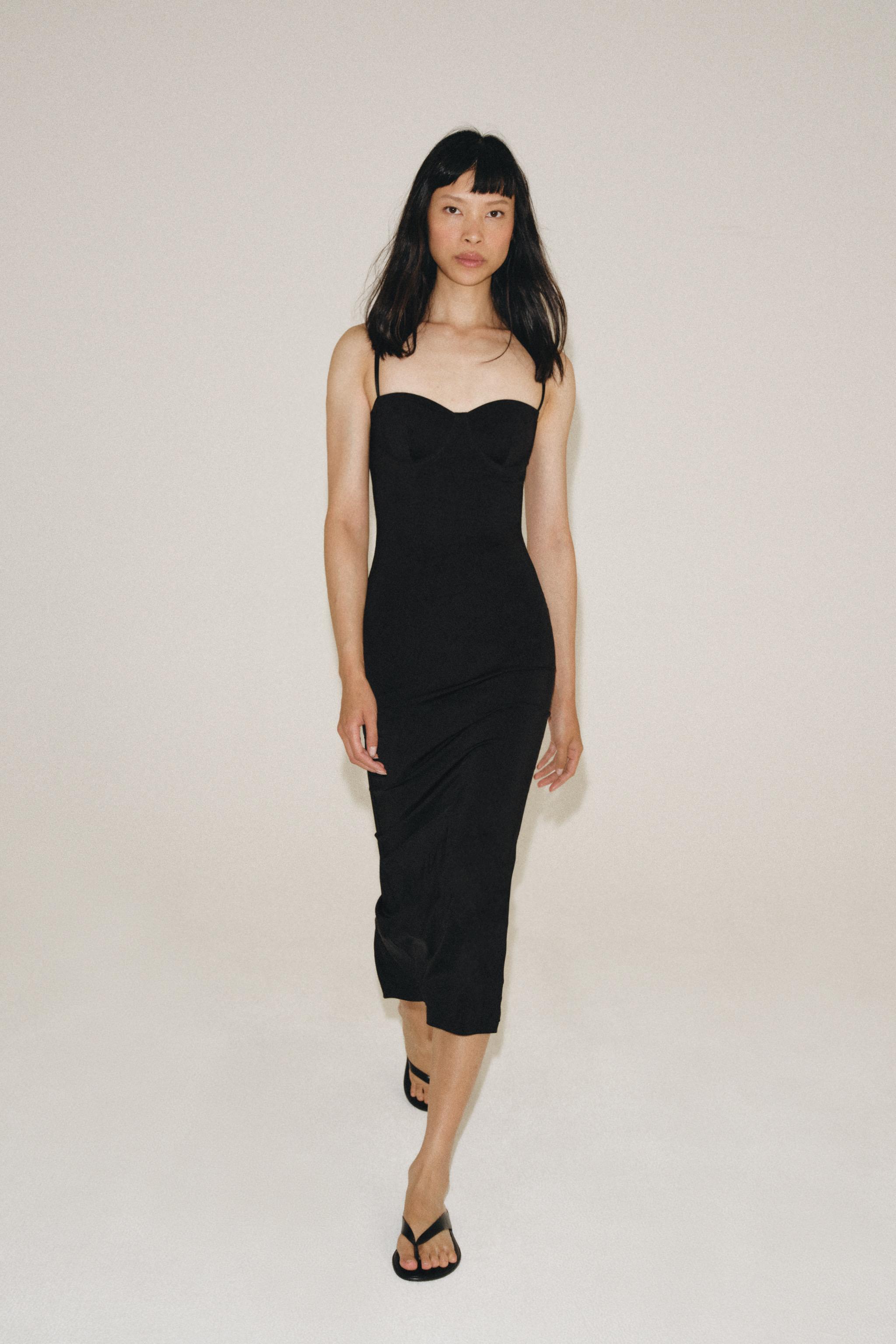 ROBE MI-LONGUE EN POLYAMIDE
